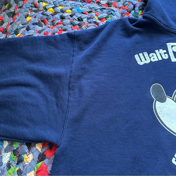 Walt Disney World Mickey Mouse Hoodie Navy Blue Sweatshirt Unisex Size Large - Picture 5 of 15